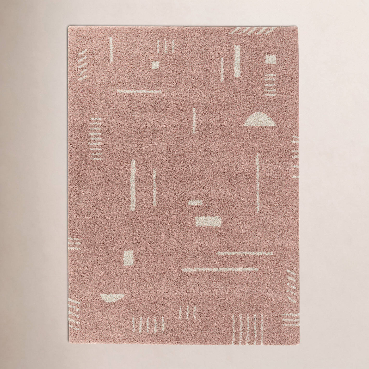 Morin Geometric Shag Rug, Rectangle 5'3" x 7'