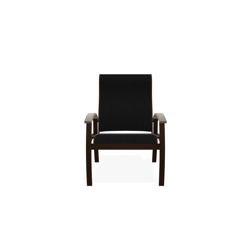 Chaise de patio Askar, Kona texturé, Désert, Noir 5D Sunbrella®