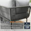  Ensemble modulaire de patio extérieur en osier tressé 9 pièces avec table et coussins-736797607