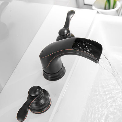 2-handle Bathroom Faucet with Drain Assembly