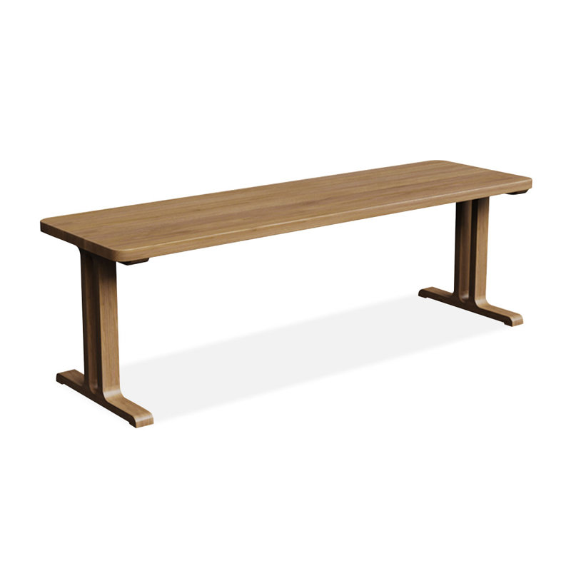 Bureau rectangulaire en bois massif Burlywood, H 29,53 po x l 78,74 po x P 23,62 po