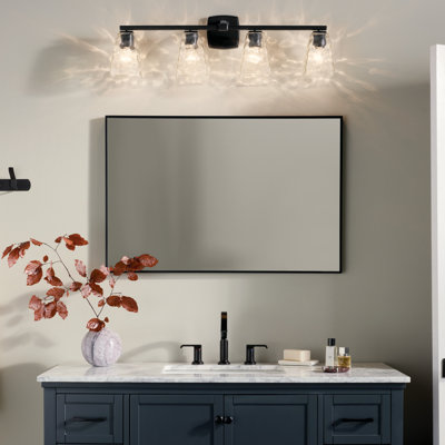 33.25" 4-Light Vanity Light with Water Glass