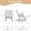 Chaise berçante en tissu avec repose-pieds Teddy-1280575644