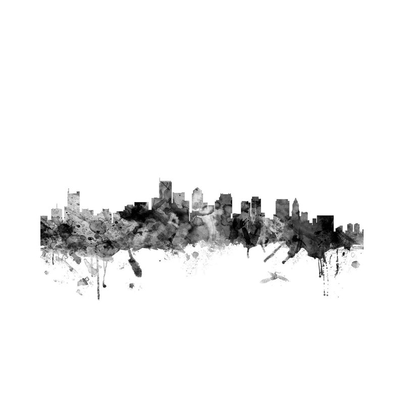 Boston, Massachusetts In Black & White I by Michael Tompsett - Wrapped Canvas Gallery-Wrapped Canvas Giclée