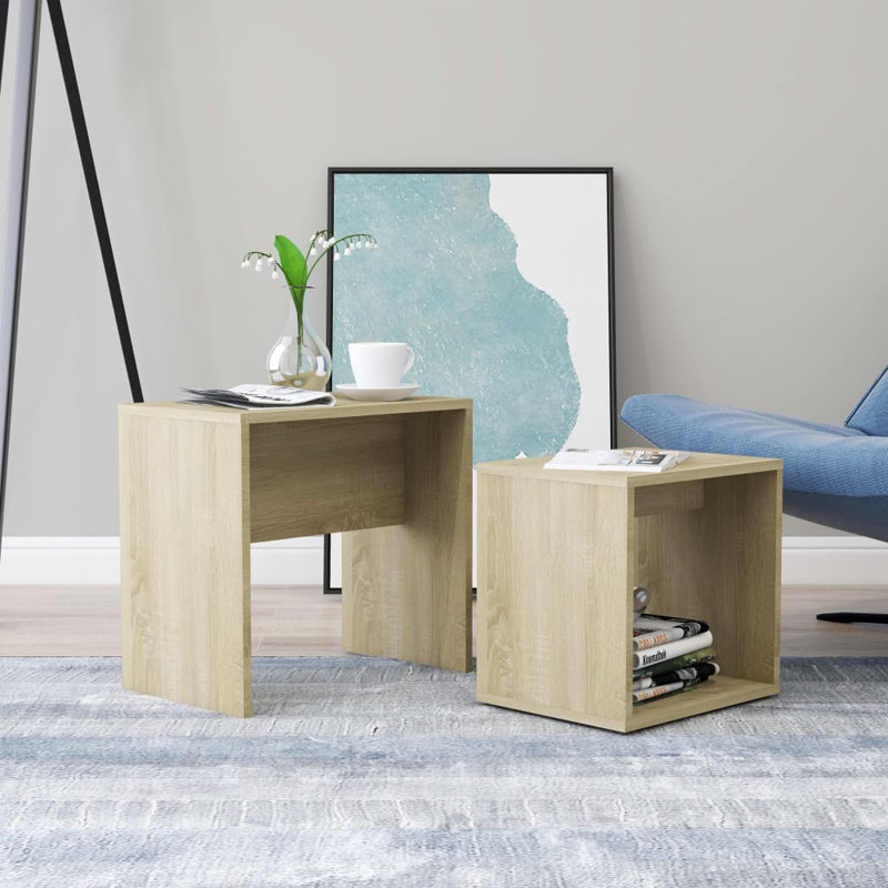 Table basse avec rangement Bortkur, Chêne de Sonoma