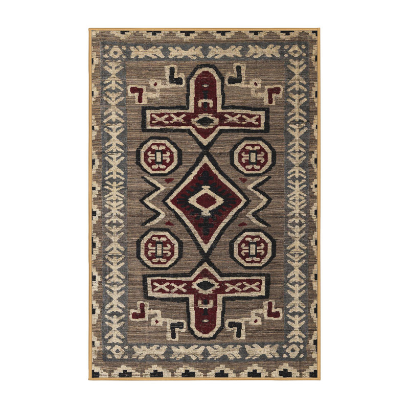Abstract Indoor Rug, Rectangle 2' x 4'