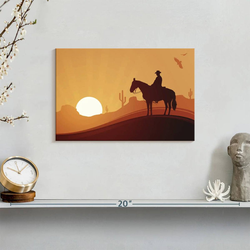 Lelar Desert Cowboy, 8" H x 12" W