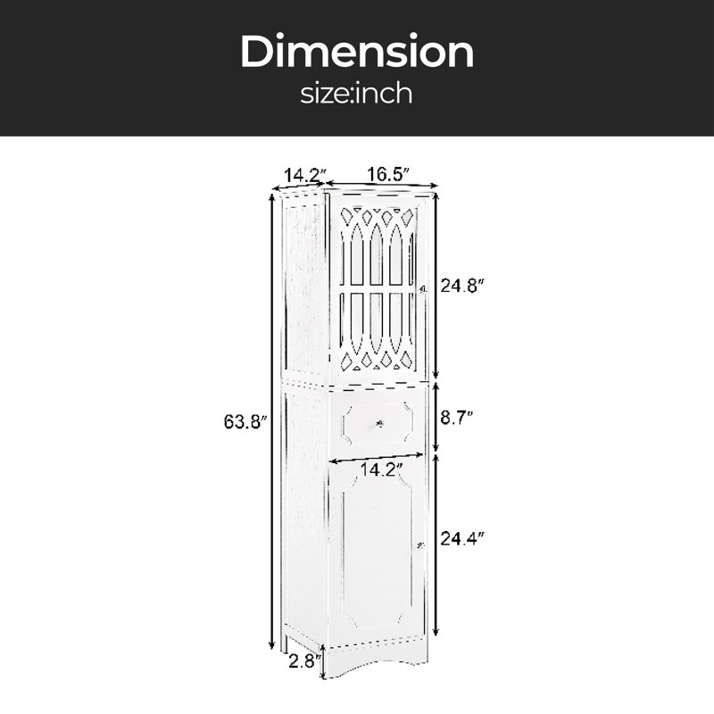 Armoire de salle de bain autoportante, gris