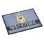 Tapis de porte pour l’extérieur antidérapant afghan hound welcome-16652583