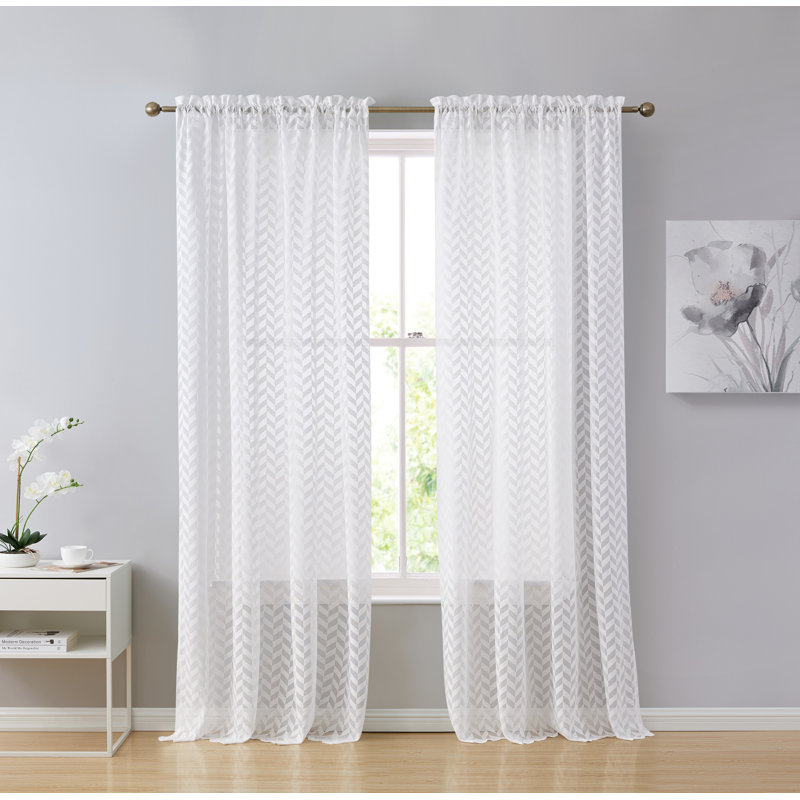 Semi Sheer Liner Pair, 54" W X 54" L, Beige