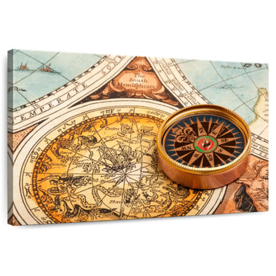 Retro gold compass Aletra