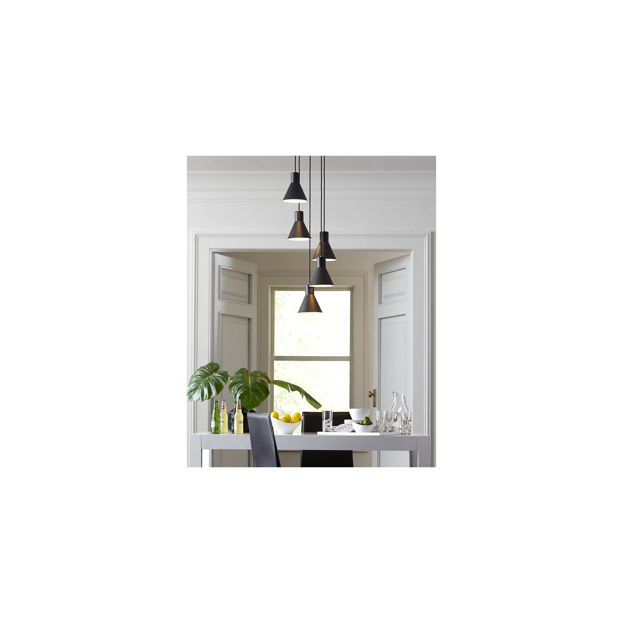 Byers 3 Light Metal Steel Dimmable Pendant, Brushed Nickel, Yes