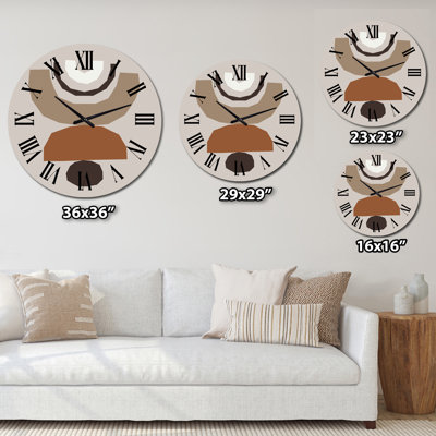Minimal élémentaire organique et géométrique compostions XX XXVI - horloge murale moderne