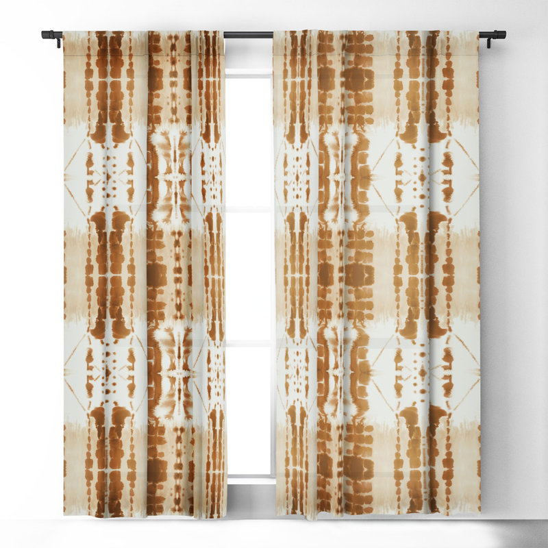 Jacqueline Maldonado Paradigm Rust 1pc Blackout Window Curtain Panel, 50" W x 108" L