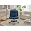 Chaise de bureau Criss Cross sans accoudoirs avec roulettes - polyvalente pour le bureau personnel, la méditation et le maquillage-1682090679
