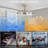 20-Inch Ceiling Fan With Remote Control, Dimming And Reversible DC Motor