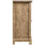 Table de bout en bois sculpté 30,5 "de haut avec porte de rangement pour salon, finition naturelle