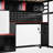 Full Size Loft Bed, E-Sports Gaming Hub, Led-Enhanced Desk & Pegboard, Eclectic Modern, For Teen Gamer Room-1400522297
