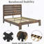 Base de lit, base de lit plateforme en bois, grand rangement sous le lit-2135888651