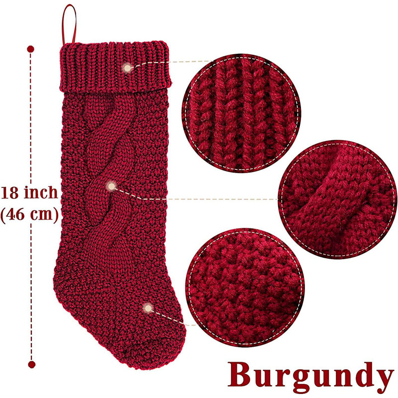Knitted Xmas Rustic Stocking