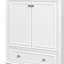 Base de meuble-lavabo de 30 po seulement blanc, multifonctionnel avec portes et rangement de tiroir, bois massif, tablette réglable, assemblage requis - tableau blanc, armoire, nécessaire, moderne-1196607329