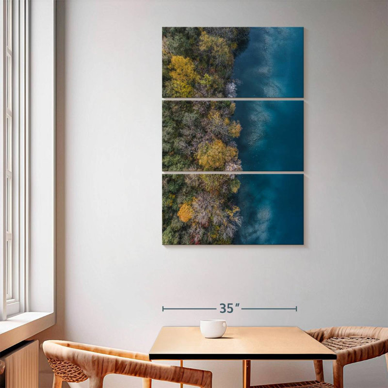 Masam Forest Along Lake Thun, 65" H x 42" W