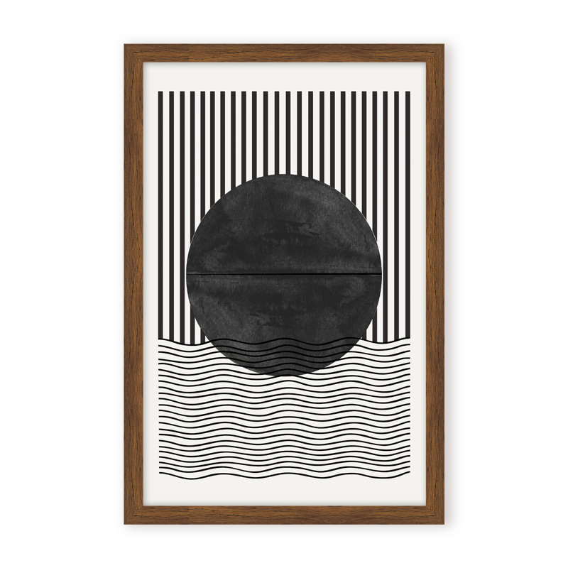 BaB No10. Print by The Miuus Studio, 36" H x 24" W x 1.125" D, Black, Framed Matted Print