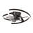 Ceiling Fan with Light, Ceiling Fan with Remote Control, Modern Flush Mount Ceiling Fan, Geometric Shape Fan Light for Bedroom, Living Room, Small LED Ceiling Light Fixture