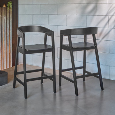 Counter Stool with Solid Wood Frame