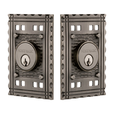 Nostalgic Warehouse Craftsman Plate Double Cylinder Deadbolt