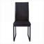 Ensemble de 2 chaises de salle à manger rembourrées en similicuir Jet Black