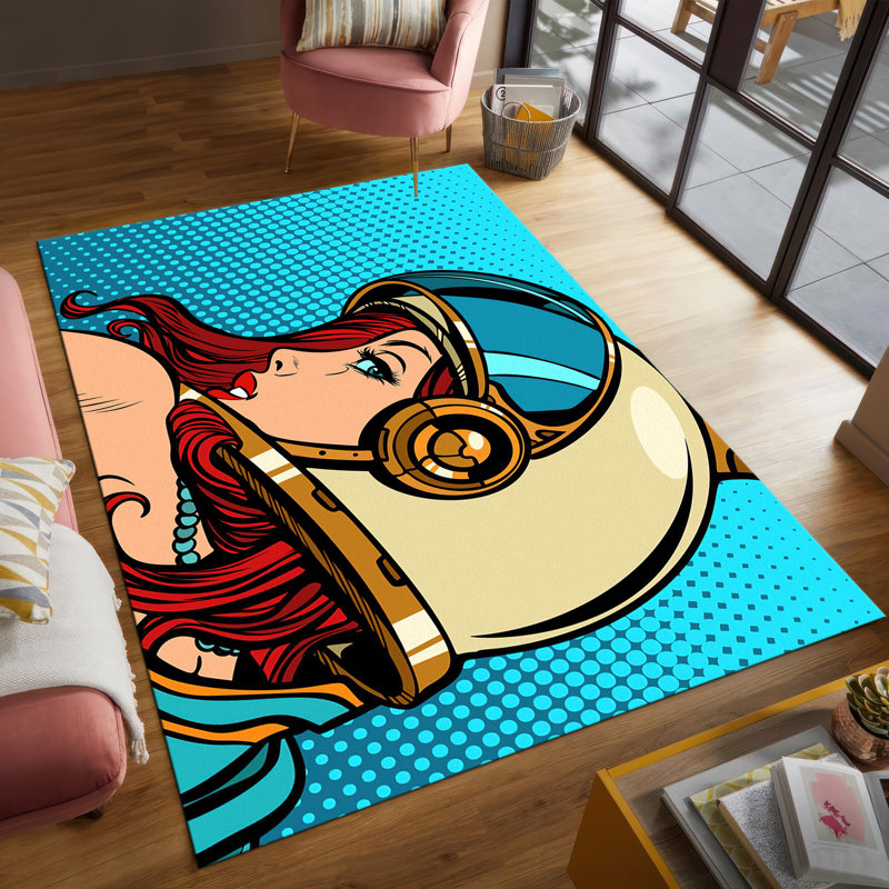 Chic Non-Woven Soft Type Printed Rug Featuring an Intricate Floral Pattern for a Touch of Elegance in Any Living Space