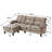 Marchel Upholstered L-Shaped Sectional with Ottoman Reversible-2102501054
