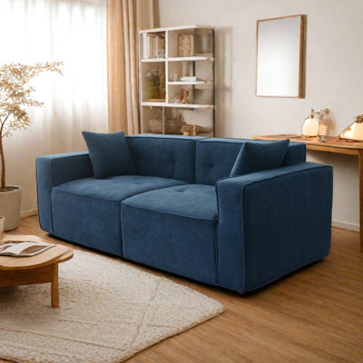 Modern Blue Velvet Bed For 3 With & Practical Storage Bag Linen 3 -Bed Charging And Organized Space