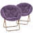 Upholstered Round Saucer Chairs Lounge Chairs, Foldable Papasan Chairs Reading Chairs for Bedroom-920271716-895868162