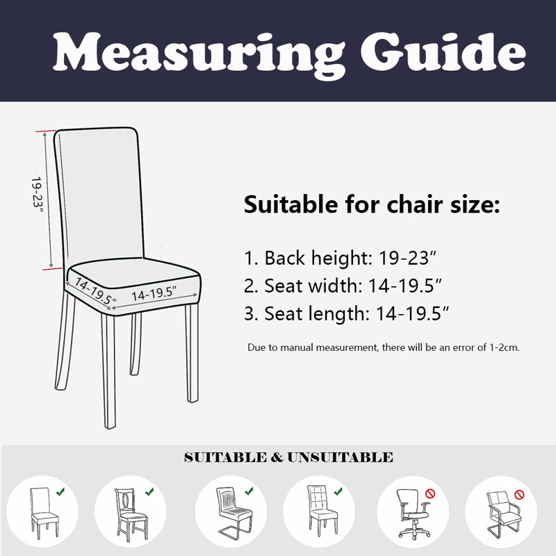 Housse pour chaise de salle à manger, housse extensible imperméable pour chaise Parsons, ensemble de 4