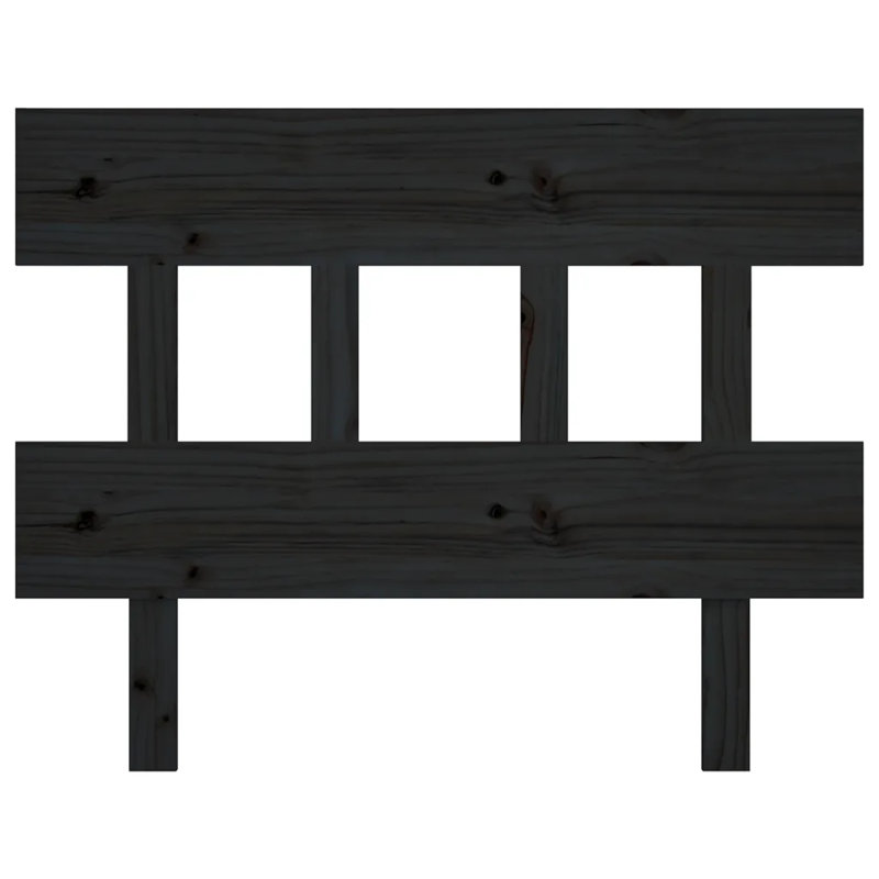 Jasee Solid Wood Headboard, Black, 81 x 103.5 cm