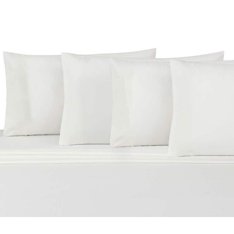 Jaree 6-Piece Rayon Hotel Sheet Set, California King, White