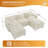 Multifunctional Corduroy Sofas, U-shaped Spacious Design With Storage Console For Home