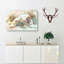 Fawn French Bulldog Dog in Abstract - Wrapped Canvas-55317452