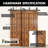 Black Rustic Arrow Design Double Track Bypass Two Door Hardware Kit( Door Not Included)-1309503828