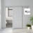 Silver Aluminum Single Door Barn Door Hardware Kit Standard Single