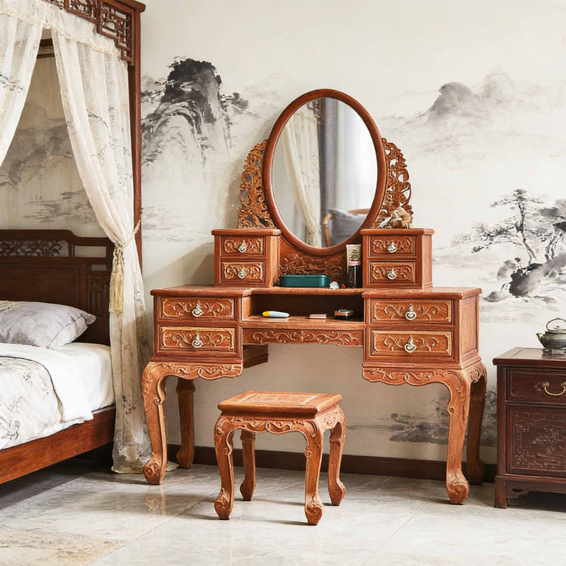 Coiffeuse sculptée de style chinois