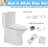 1.1/1.6 GPF Dual Flush One-Piece Toilet With ADA 17" Comfort Height, Rimless Bowl & Soft Close Seat, Gloss White