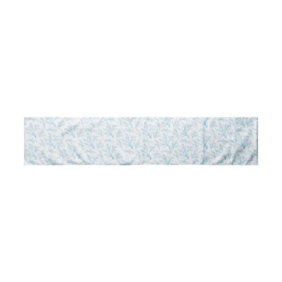 Beach Vibes Table Runner Blue and White Decorative Tapestry Runner for Dining Table and Coastal Home Decor