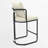 26'' Chenille Counter Stools With Backrest & Metal Frame, Modern Upholstered Bar Chairs For Kitchen Island-1816813708-1816813710