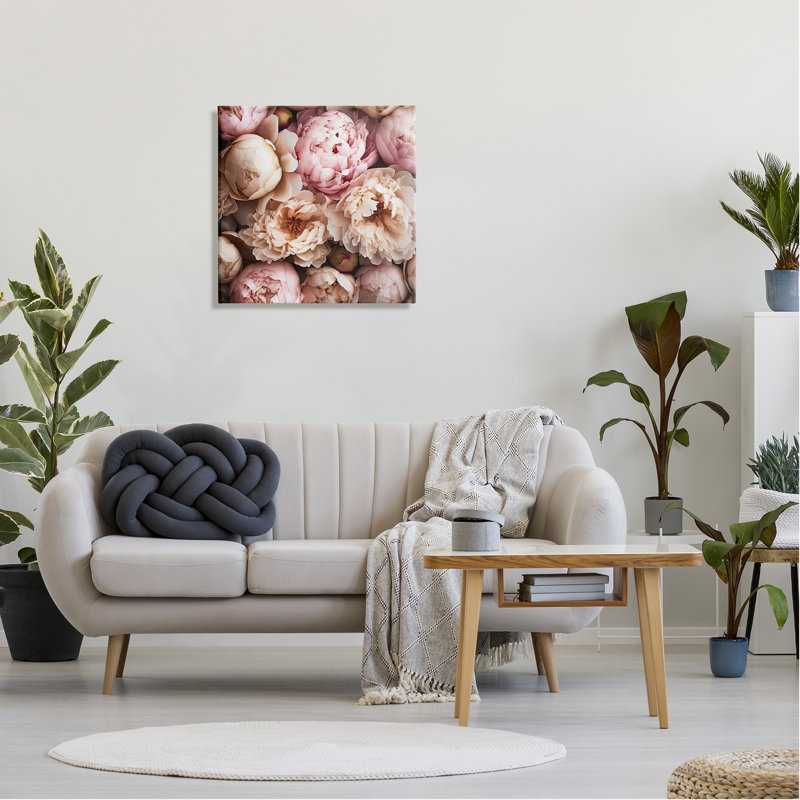 Photographie de pivoines douces par Riley B, H 24 po x l 24 po x P 1,5 po