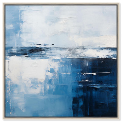 Layers of Blue Canvas Blue Abstract Art by Art Remedy