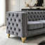Canapé Chesterfield 2 places en velours capitonné-381788901-381788903