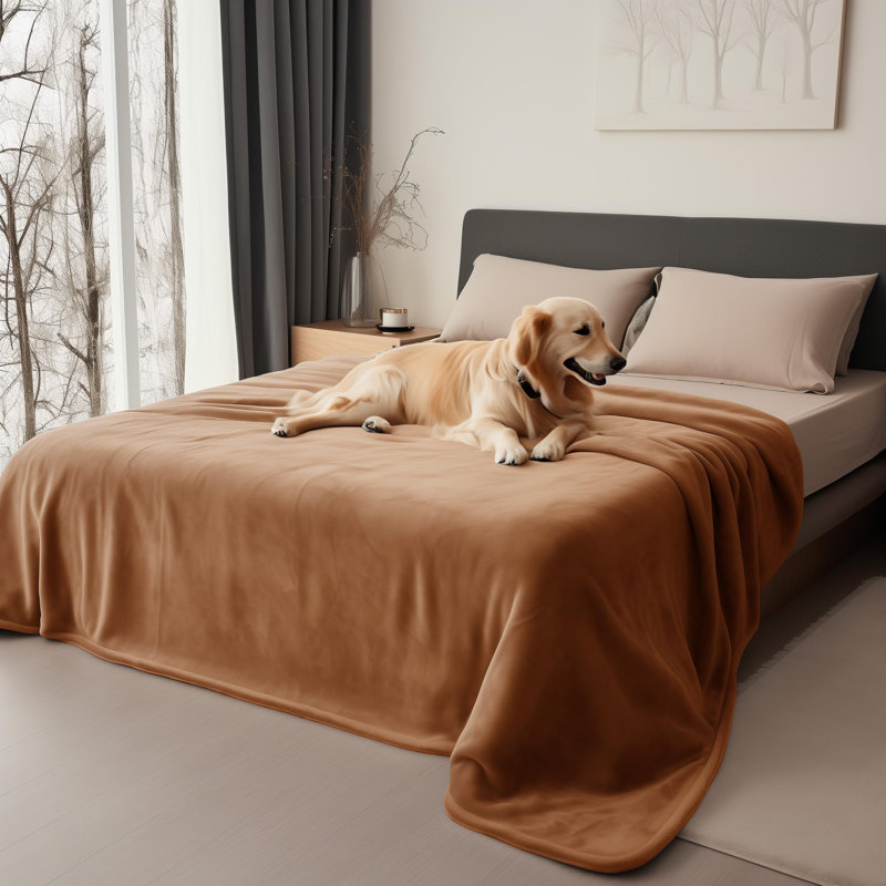 Pet Blanket, Beige/Greyish Blue